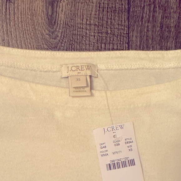 JCREW Women’s Blue shimmer Striped Long Sleeve Shirt NWT - Picture 2 of 4